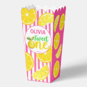 スイートワンピンクのレモネード誕生日パーティポップコーン フェイバーボックス (裏面)