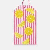 スイートワンピンクのレモネード誕生日パーティー ギフトタグ (裏面)