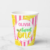 スイートワンピンクのレモネード誕生日パーティー 紙コップ (正面)