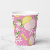 スイートワンピンクレモンバースデーパーティー紙カップ 紙コップ (裏面)
