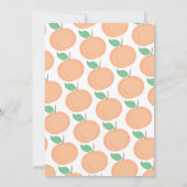 スイートワンピーチテーマガールズファースト誕生日 招待状 (裏面)