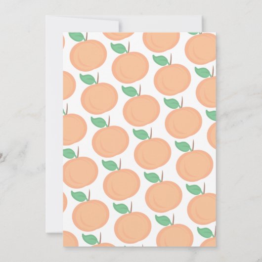 スイートワンピーチテーマガールズファースト誕生日 招待状 (裏面)