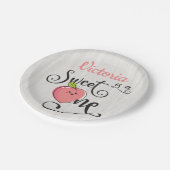 スイートワンピーチバースデーパーティ紙プレート ペーパープレート (アングル)