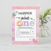 スイートワンファースト誕生日招待状 招待状 (スタンド正面)