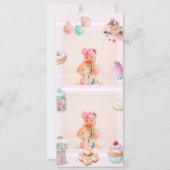 スイートワンフィルムストリップファースト誕生日招待状 (裏面)