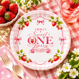 スイートワンベリー 1歳の誕生日パーティー ペーパープレート