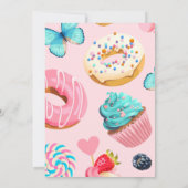 スイートワン誕生日招待状パステルスイーツインビ 招待状 (裏面)