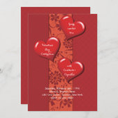 スイート歓喜バレンタインデイ招待状 招待状 (正面/裏面)