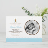 スイート男の赤ちゃん写真洗礼 招待状 (スタンド正面)