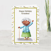 スイート祖母パーソナライズされた誕生日カード カード (正面)