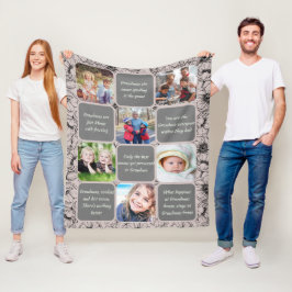 スイート祖母/ナナバラ金ゴールド写真 フリースブランケット