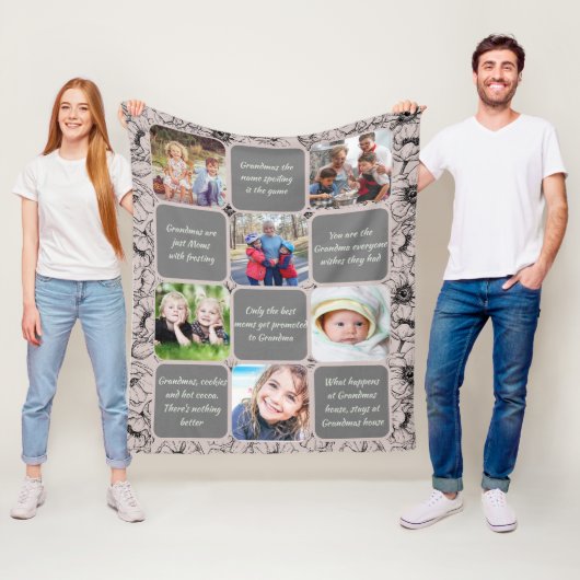 スイート祖母/ナナバラ金ゴールド写真 フリースブランケット (インサイチュ)