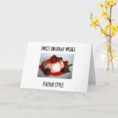 「スイート誕生日ウィッシュ、イタリアンスタイル」 カード (黄色い花)