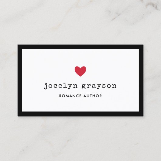 スイート赤いハートロマンス作家 名刺 (正面)