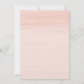 スイート金ゴールドグリッター赤面ピンクフローラベビーシャワー 招待状 (裏面)