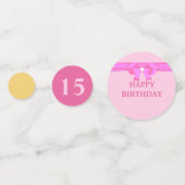 スイート15歳、16歳の誕生日 ローズゴールド コンフェッティ (正面)