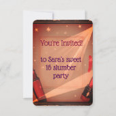 スイート16の誕生日パーティー招待状 招待状 (正面)