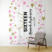 スイート16の誕生日写真ブースの背景バナー タペストリー (インサイチュ)