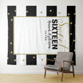 スイート16の誕生日写真ブースの背景バナー タペストリー (インサイチュ(横))