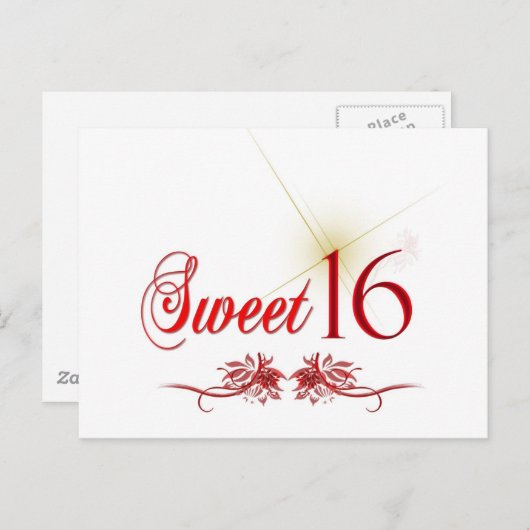 スイート16の誕生日 ポストカード (正面/裏面)