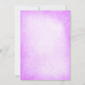 スイート16ウィンターワンダーランドの雪片紫 招待状 (裏面)