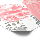 スイート16ウェルカムサインバタフライピンクドレスフローラ ポスター (角)