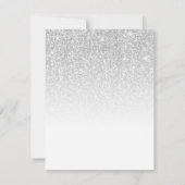 スイート16シルバーグリッターグラマラスパーティの招待状 招待状 (裏面)