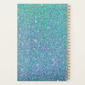 スイート16ターコイズブルーグリッターガパーソナライズされたール  プランナー手帳 (裏面)