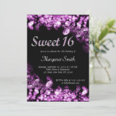スイート16ダイヤモンドパープル招待状 招待状 (スタンド正面)