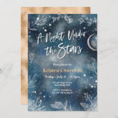 スイート16ナイトアンダースターズフローラパーティの招待状 招待状 (正面/裏面)