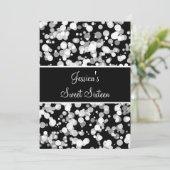 スイート16バブルグレー白黒 招待状 (スタンド正面)