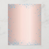 スイート16バラ金ゴールドブルーグリッター予算の招待 チラシ (裏面)