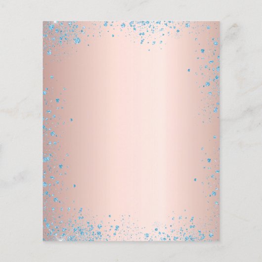 スイート16バラ金ゴールドブルーグリッター予算の招待 チラシ (裏面)