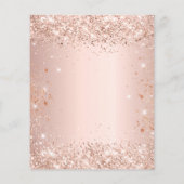 スイート16バラ金ゴールド赤面グリッター予算の招待 チラシ (裏面)