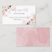 スイート16バラ金ゴールド赤面フローラRSVPエンクロージャ 名刺 (正面/裏面)