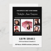 スイート16バースデーパーティーと写真 招待状 (正面/裏面)