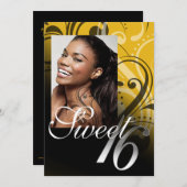 スイート16バースデーパーティー 招待状 (正面/裏面)