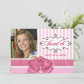 スイート16バースデーパーティ招待状(写真付き) 招待状 (スタンド正面)