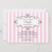 スイート16バースデーパーティ招待状(写真付き) 招待状 (裏面)