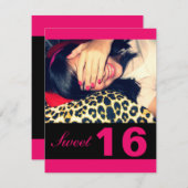 スイート16パーティの招待状 招待状 (正面/裏面)