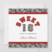 スイート16パーティの招待状 招待状 (正面)
