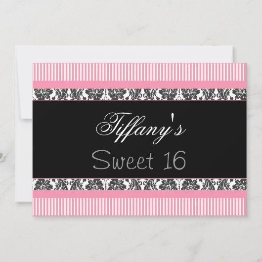 スイート16パーティーの招待状 招待状 (正面)