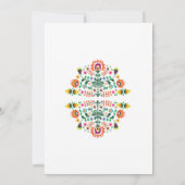 スイート16パーティーフローラフィエスタメキシコ誕生日 招待状 (裏面)