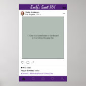 スイート16パーティープロップフォトブースフレーム キンチェアネラ ポスター (正面)