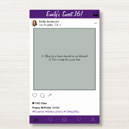 スイート16パーティー プロップ フォトブース フレーム キンセアニェラ ポスター