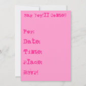 スイート16パーティー!招待状 招待状 (裏面)