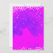 スイート16パープル&ピンクガーリートレンディーモダンパーティー 招待状 (裏面)