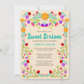 スイート16メキシコフィエスタパペルピカドシャンパン 招待状 (正面)