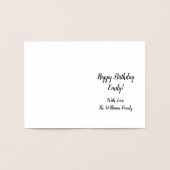 スイート16周年カウトハートタイポグラフィ 箔カード (内部)