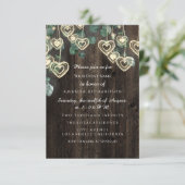 スイート16歳の誕生日ウェディングドレス 緑 ラスティックウッド 招待状 (スタンド正面)